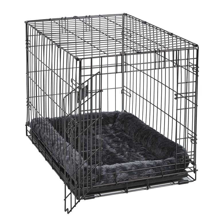 Quiet Time Bolster Dog Bed, Grey, 36" photo 4