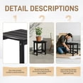 thumbnail image 6 of HYJY Adirondack Side Table, 14 Inch Square Outdoor End Table, HDPE Weather Resistant Coffee Table for Patio Balcony Deck Garden, Black, 6 of 18