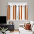 thumbnail image 5 of Burnt Orange Grey Stripe Kitchen Curtains Short 54 Inch Length, Farmhouse Minimalist Striped Grommet Top Bedroom Living Room Curtains, Light Filtering Cafe Curtain Drapes 2 Panels Set 84''x54'', 5 of 9