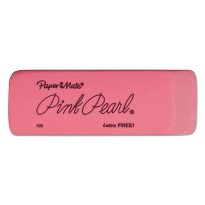 Bic Eraser - Pink Pearl Eraser, Medium, 24/Box, Sold as 1 Box, 24 Each per Box
