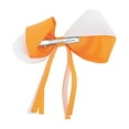 thumbnail image 4 of Unique Bargains 1 Pc Duckbill Clip Halloween Bow Ribbon Hair Clip for Women White Orange, 4 of 4