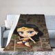 thumbnail image 2 of Manta de franela de Wonder Woman, suave y acogedora manta de felpa para todas las estaciones para niños y niñas, manta ligera y cálida para cama, sofá o viaje, 40 x 30 pulgadas, 2 of 8