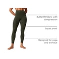 thumbnail image 4 of Pantalones CRZ YOGA Butterlift tiro alto 25" verde oliva talla S, 4 of 4