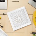 thumbnail image 1 of HONMEET White Bathroom Exhaust Fan Cover with Spring Lock Design for Vent ABS Material Square Ceiling 13.4x13.4 Inches, 1 of 8