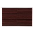 thumbnail image 1 of Hodedah Modern 6-Drawers Engineered Wood Bedroom Dresser in Mahogany, 1 of 7