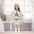 thumbnail image 7 of FORMRS Wearable Blanket Hoodie with Sleeves for Kids Cozy Flannel Sweatshirt, White Nordic Christmas House, 7 of 7