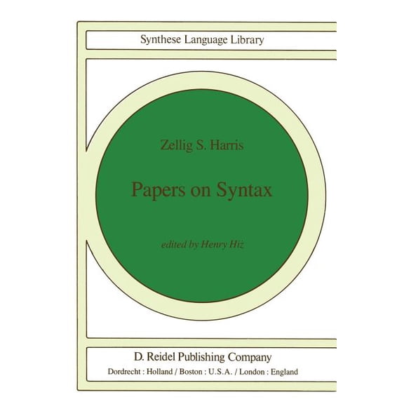 Studies in Linguistics and Philosophy Papers on Syntax, Book 14, (Paperback)