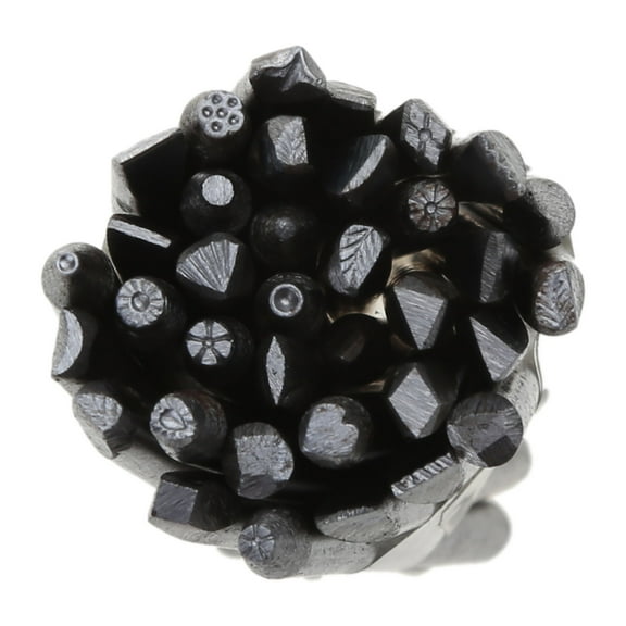 36 Pieces/set Professional Steel Metal Stamping Tool Set Flower Star Letter Stamp Set 4mm for Jewelry Craft Stamping