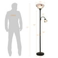 thumbnail image 2 of ETL Listed Torchiere Floor Lamp w/ Side Reading Lamp Dark-bronze Painted Finish, 2 of 10