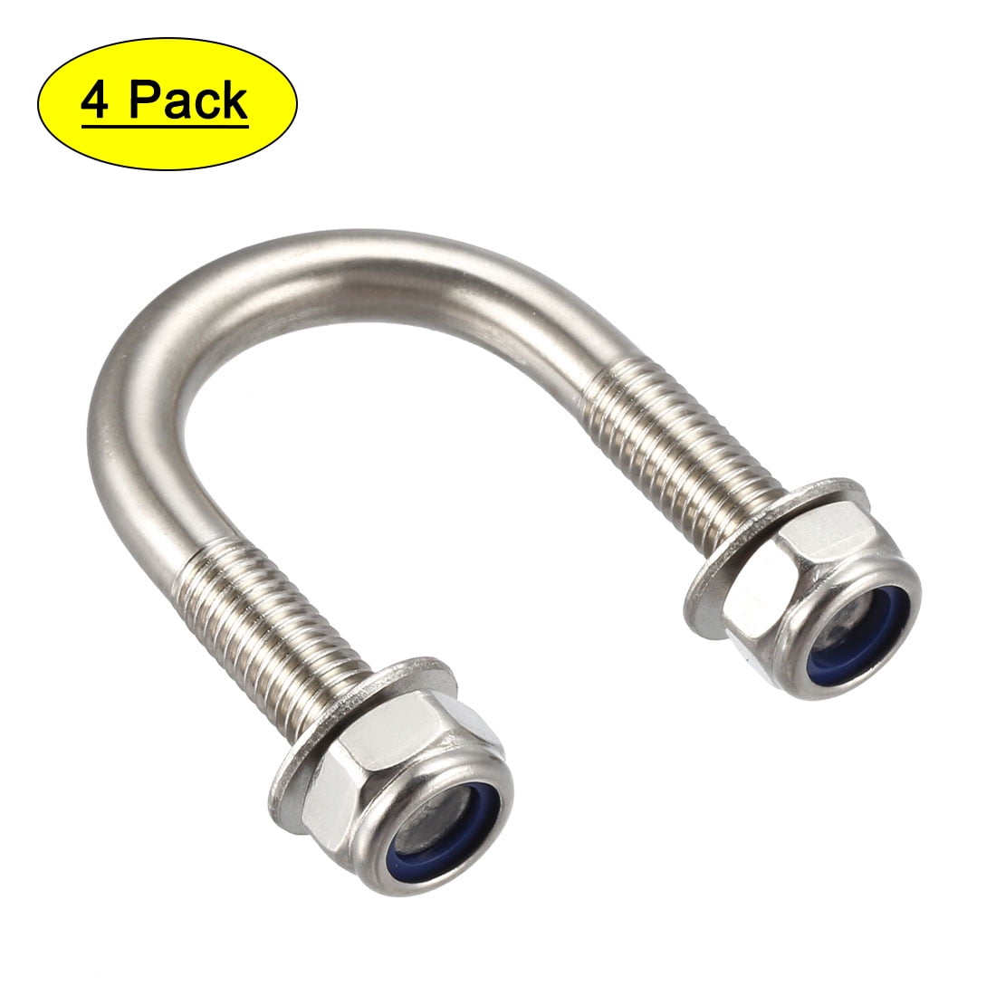 UBolts M8 25mm Inner Width 304 Stainless Steel w Nuts 4Pcs Walmart