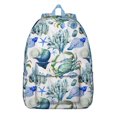 thumbnail image 1 of Tropical Nautical Marine Travel Backpack Lightweight Canvas Bookbag with Ocean and Coral Pattern Comfortable Carrying Anti-theft Features Large Capacity for Outdoor Activities and Short-Term Travel, 1 of 5