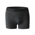thumbnail image 3 of Deago Men's Stretch Boxer Briefs Soft Cotton Open Fly Underwear Tagless Regular Leg (Dark Gray, M), 3 of 8