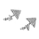 thumbnail image 1 of Forma geométrica de doble triángulo de cristal cuelga los pendientes pernos prisioneros de la joyería Adornos de de graduación Plata, 1 of 6