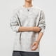 thumbnail image 3 of Sudadera sin capucha para hombre, estilo casual, a la moda, con cuello redondo, holgada, de gamuza, con lazo, manga larga, para jóvenes, blusas activas, camisetas para hombre., 3 of 4