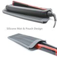 thumbnail image 4 of Paquete de 2 bolsas de silicona resistentes al calor para plancha, rizador, alisador de cabello, varitas para rizar el cabello, herramientas para el cabello caliente (negro y negro), 4 of 6