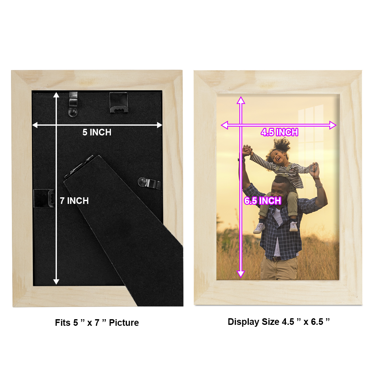 5x7 Wood Grain Picture Frame - Palo Santo