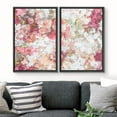thumbnail image 3 of IDEA4WALL Framed Canvas Print Wall Art Set Vibrant Pink Rose Flower Bouquet Abstract Retro Art Decorative Contemporary Pastel Floral Artwork for Living Room, Bedroom, Office - Black 16"x24"x2, 3 of 5