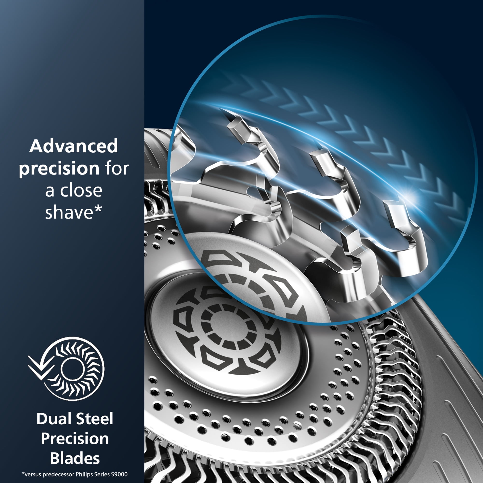 Philips Series 9000, Wet & Dry Electric Shaver, Ice Blue, S9982/50