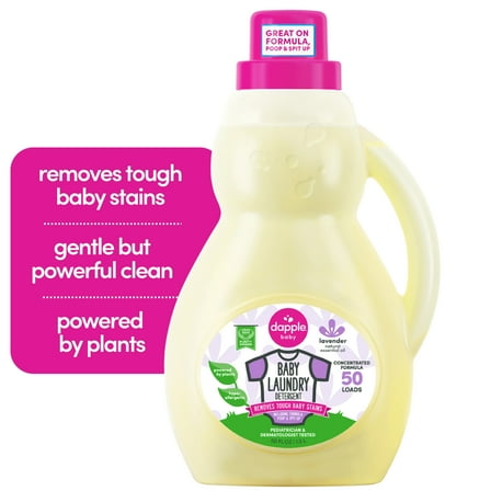 Dapple Baby Laundry Detergent, Lavender Scent, 50 fl oz Bottle