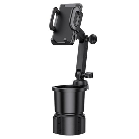 2-in-1 Car Cup Holder Expander with Adjustable Base and Phone Mount - Fits Most Vehicles