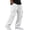 White #002, variant on Linen Cargo Pants for Men Relaxed fit Drawstring Elastic Waist Beach Pants Summer Casual Multi Pockets Hiking Pants, XL