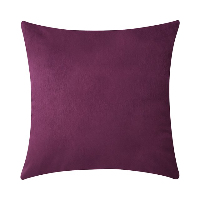 Funda de almohada cuadrada de terciopelo con forma de almohada, funda de almohada decorativa para sofá de color sólido, morado oscuro sidaley HA003042-06