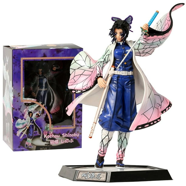 Anime Demon Slayer Kochou Shinobu figura de acción figura de lucha PVC estatua decoración modelo de juguete para regalocaja de 28cm zhangmengya unisex