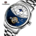 thumbnail image 4 of FORSINING 339 Tourbillon Moon Phase Wind-up Movement Mechanical Men Watch Reloj de lujo de Abanopi Reloj de los hombres, 4 of 6