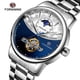 thumbnail image 3 of Reloj mecánico de cuerda con fase lunar y tourbillon para hombre FORSINING 339, 3 of 8