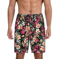 thumbnail image 3 of Lsque Many Kind Of Flowers Mens Sleep Pajama Shorts,Short Pajama Pants, Cotton Ultra-Soft Knit-Medium, 3 of 9