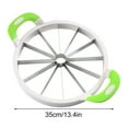 thumbnail image 2 of Large Watermelon Slicer Cutter, Extra Large Watermelon Slicer Cutter with Handle, Round Stainless Steel Pineapple Cantaloup Melon Fruit Slicer Peeler Corer Server for Kitchen Slicer Gadget, 2 of 6