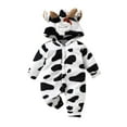 thumbnail image 2 of 9-12 Months Newborn Infant Baby Girl Winter Clothes Baby Fleece Footie Snowsuit Winter Onesie Cartoon Warm Hooded Outfits for Girls Boys White, 2 of 8