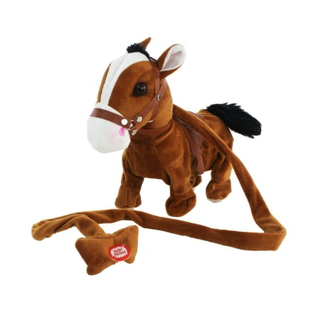 Brown Pony Horse, Interactive Plush Toy. It Plays Walks and Shakes, It Plays a Western Cowboy Song and it Makes Horse Sounds! Makes a Great Gift for Kids, (Best Toms For Walking)