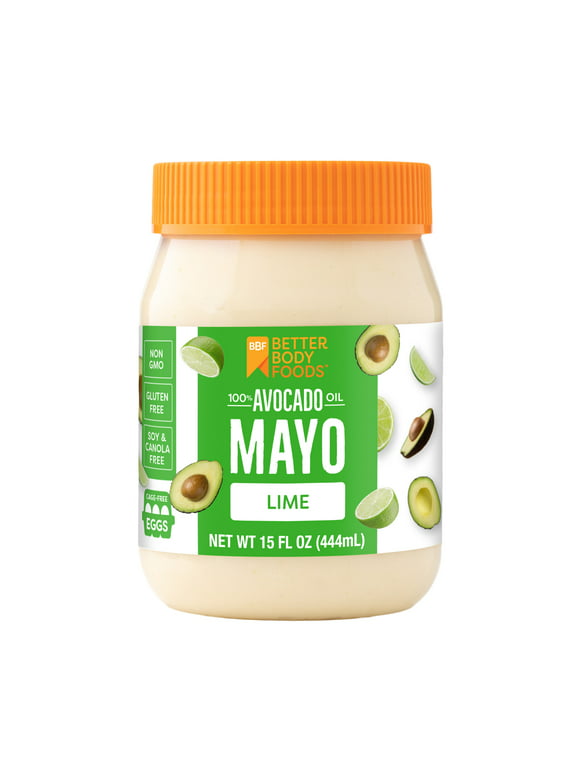 Betterbody Foods Avocado Oil Mayonnaise, Lime, 15 fl oz