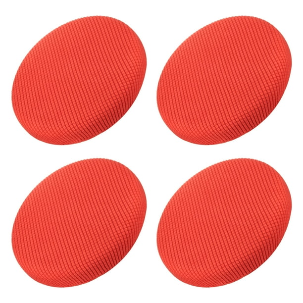 4 piezas de fundas redondas para taburetes de bar, fundas para sillas redondas de 12-14 pulgadas, cojines para asiento de silla redonda Naranja