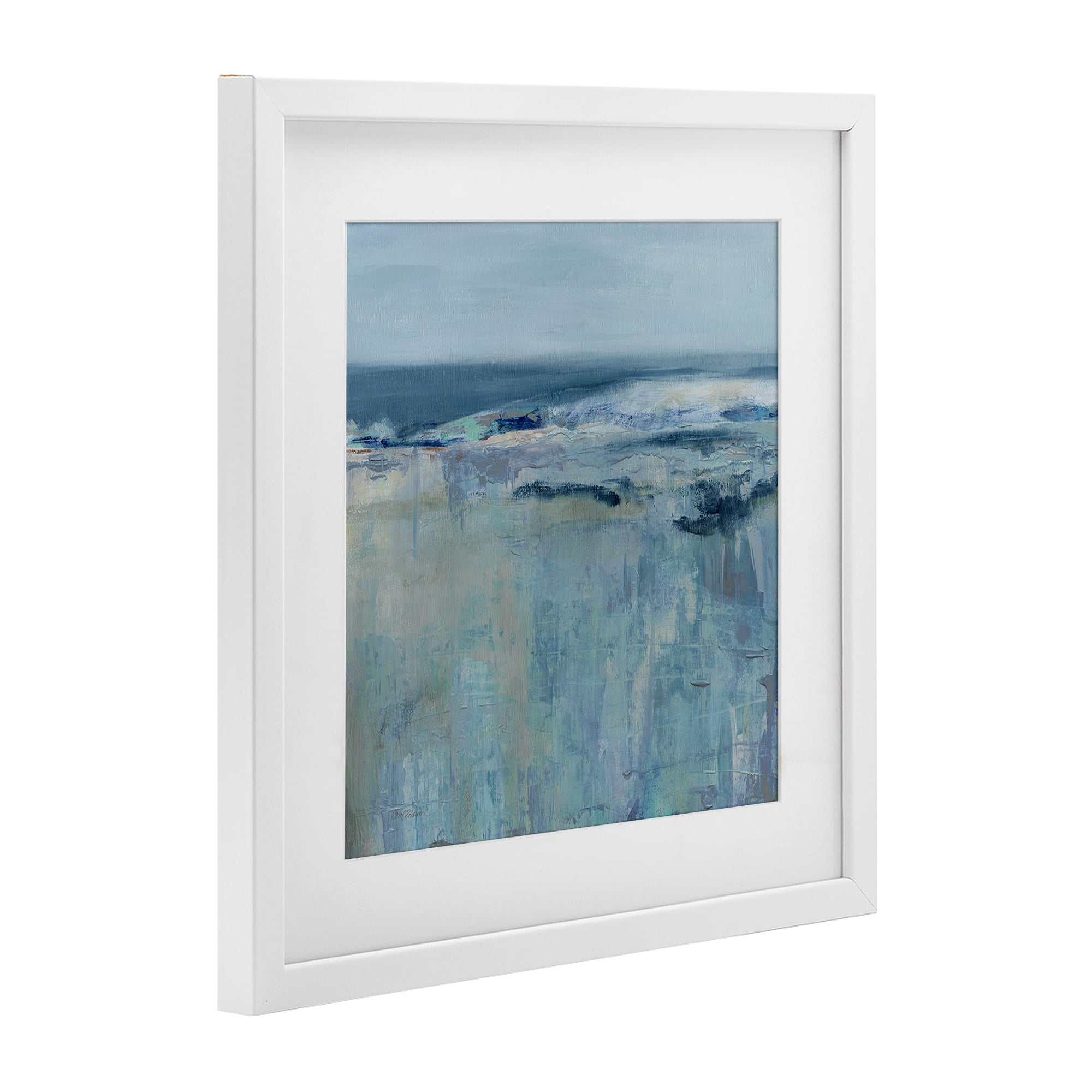 Stupell Industries Serene Abstract Pastel Seascape White Framed Print Under Glass, design by Carol Robinson