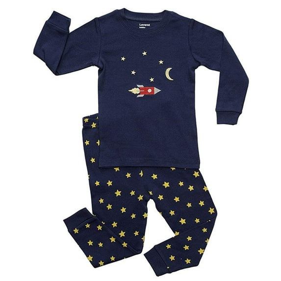 Leveret Boys 2 Piece Children Pajama 100% Cotton (Size 6M-14 Years)