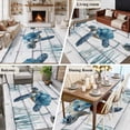 thumbnail image 5 of 6'x9' Area Rugs, Sea Turtle Blue Indoor Outdoor Area Rug for Living Room Bedroom, Coastal Ocean Seaweed Wood Grain Washable Bathroom Rugs Kitchen Floor Carpet Mats Home Decor Aesthetic, 5 of 8