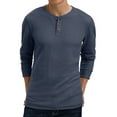 thumbnail image 6 of GIRUNS Men's Long Sleeve Waffle Henley Casual Henley T-shirts for Men, 6 of 6
