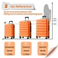 thumbnail image 3 of Luggage Set 3 Piece,PC ABS Lightweight Hardside Suitcases with TSA Lock,Carry on luggage with Wheels,Orange, 3 of 8