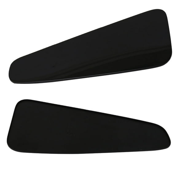 Ikon Motorsports Compatible with 10-14 Ford Mustang Rear Quarter Side Window Louvers Scoop Cover Vent Panel - Painted Ebony Black
