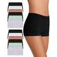 thumbnail image 2 of Livona Girls' Seamless Boyshort Underwear,Moisture-Wicking Kids Panties,No-Ride Design, 2 of 6
