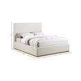 thumbnail image 3 of Meridian Furniture Monaco Cream Fabric Queen Bed, 3 of 9