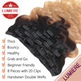 thumbnail image 2 of Extensiones de pelo con clip LUMIERE 1B/4/27 Ombre Body Wave, 120 g, 2 of 7