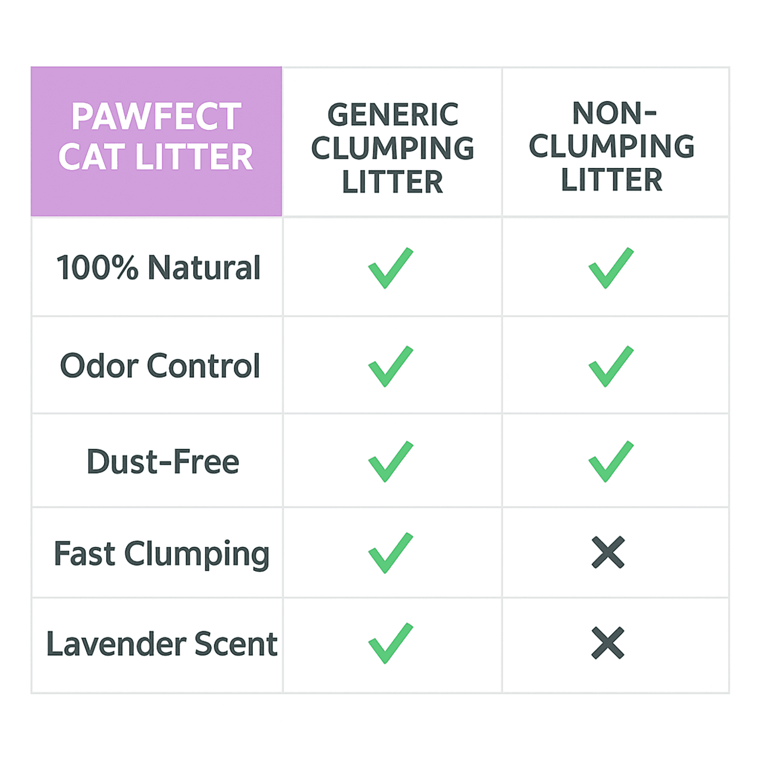 PAWFECT Premium Lavender Scented Clumping Cat Litter – 17.2 lb / 9L, Low Dust, Lightweight, Odor Control, Multi-Cat Friendly