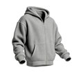 thumbnail image 5 of Waffle Knit Hoodies for Men Full Zip Hooded Cardigan with Pocket Lightweight Loose Fit Athletic Jackets 2026 Fall Outfits for Men(Grey,XXXL), 5 of 7