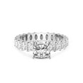 thumbnail image 3 of 3 Carat IGI Certified Cushion Shape Lab Grown Diamond Engagement Ring | 14K White Gold | Celeste Side Oval Diamond Eternity Lab Diamond Ring | FG-VS1-VS2 Quality Friendly Diamonds, 3 of 5