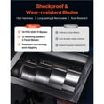 thumbnail image 3 of KFFKFF Plastic Shredder Crusher, 10HP/7.5KW Grinder Granulator for Bottles, 250-450kg/h Recycling Machine with Wheels, SDK-11 Blade & 10mm Mesh for PVC PTFE (220V 60Hz 3-Phase), 3 of 9