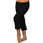 Plus Size CAPRI Yoga Pants - X-Large (12-14) / Black