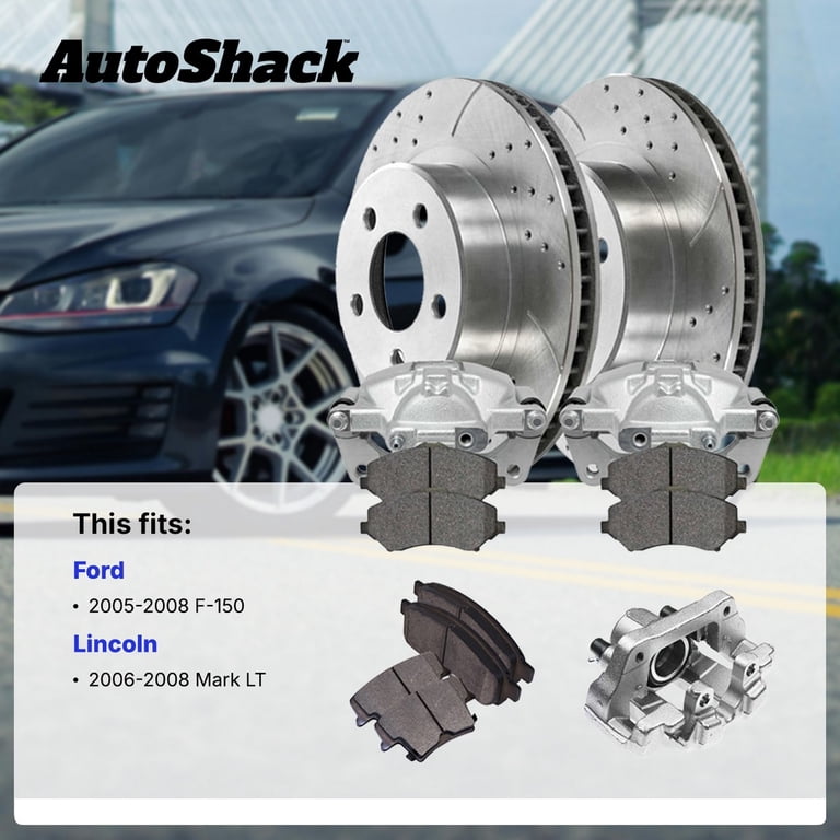 Front Brake Rotors Ceramic Brake Pad for FORD F-150 LINCOLN
